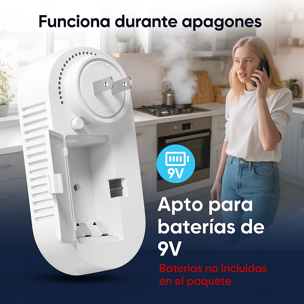 Detector de Gas y CO Portátil