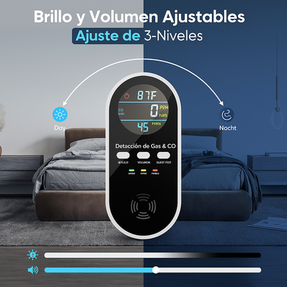 Detector de Gas y CO Portátil